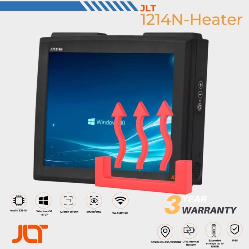 JLT1214N : HEATER 12″ Vehicle Mount PC – 500NIT | Windows 10 IoT | Intel® E3845 |  Heated display for extreme temperatures  (101731)