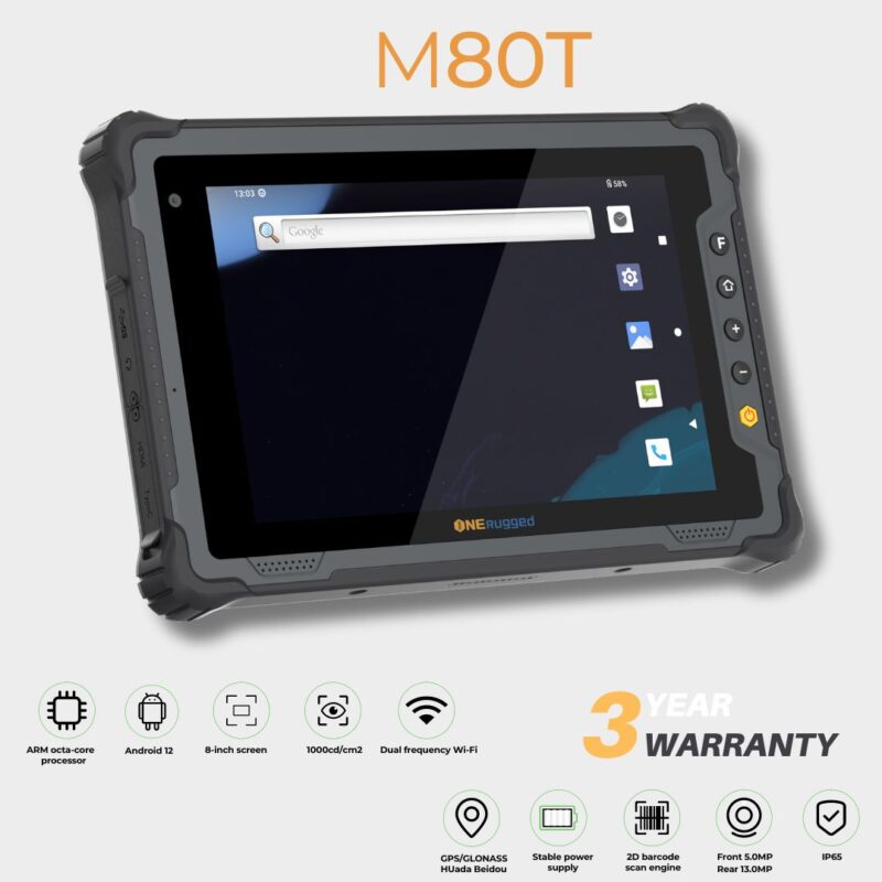 ONERugged 8" Tablet -  Android 12 with Options