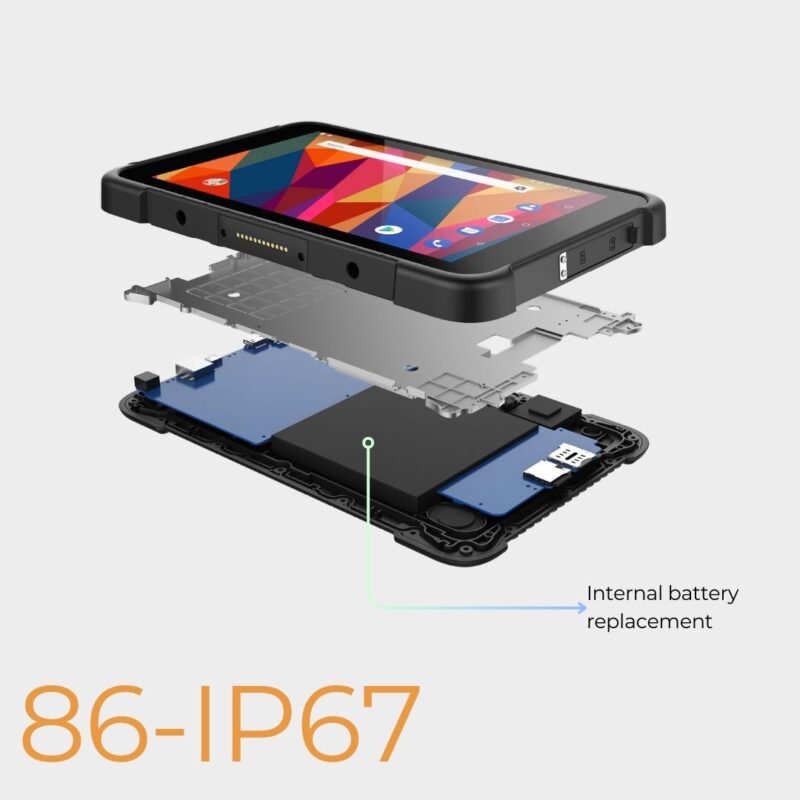 RUGGEDTAB 8″ IP67 – Android 12.0 GMS | 8+128  with Options (86-IP67) - Image 5