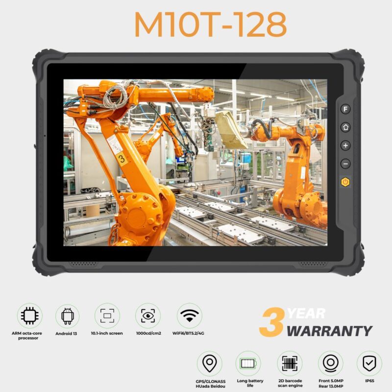 ONERugged 10″ Tablet – ARM Octa-core 2.2GHz Android 12 | 8+128 with Options (M10T-128)