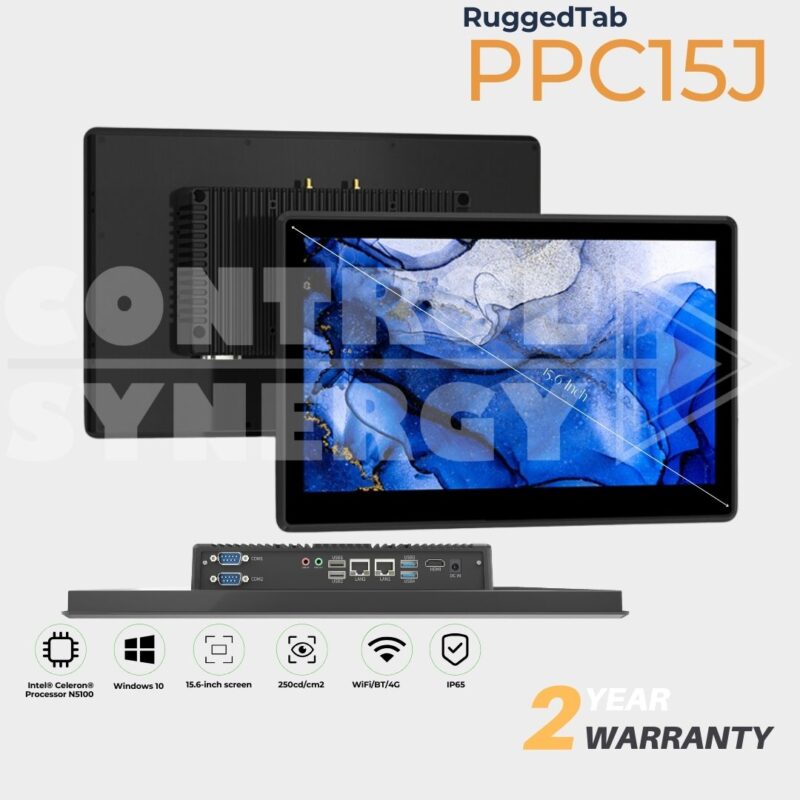 RUGGEDTAB 15″ Panel Mount PC – Windows 10 Pro | 8+128 | 4G (PPC15J)