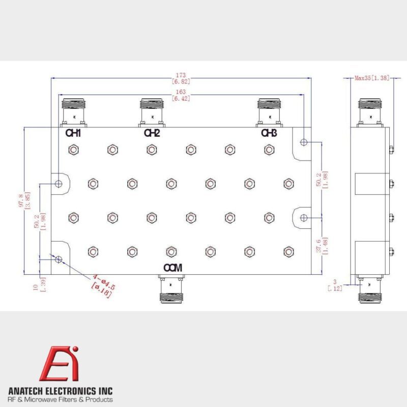 ANATECH -  2412 / 2437 / 2462 MHZ WIFI TRIPLEXER - Image 2