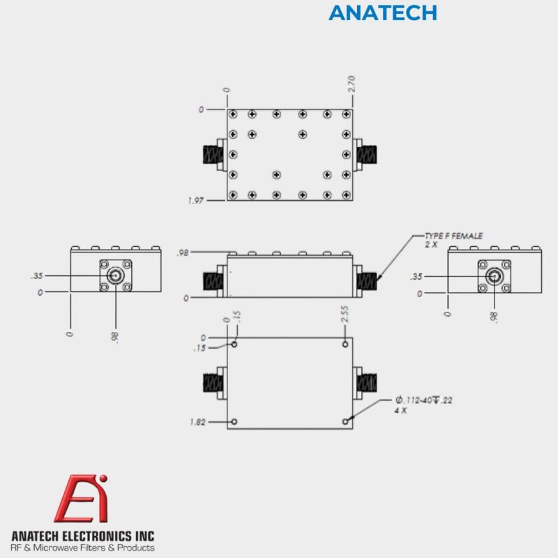 ANATECH -  120MHZ LC BAND STOP NOTCH FILTERS - Image 2