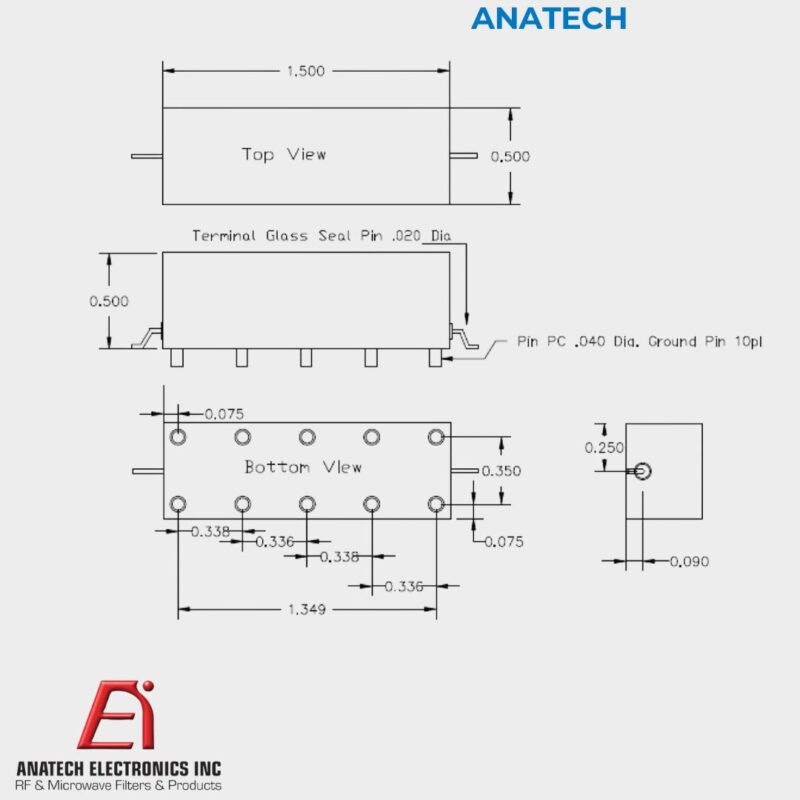 ANATECH -  127.66 MHZ BAND PASS FILTER - Image 2