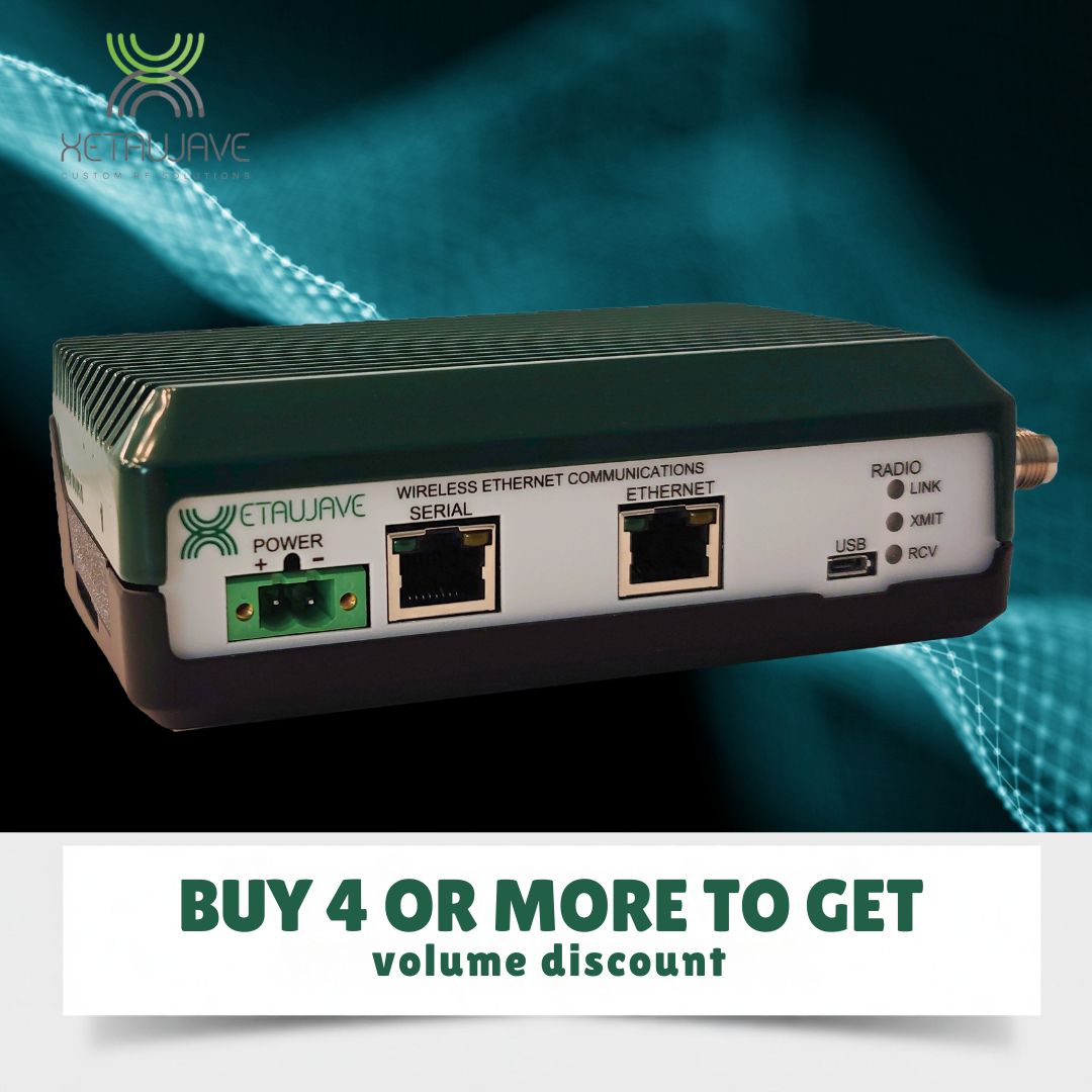 Industrial wireless Ethernet radio in metal enclosure for 900 MHz SCADA networks